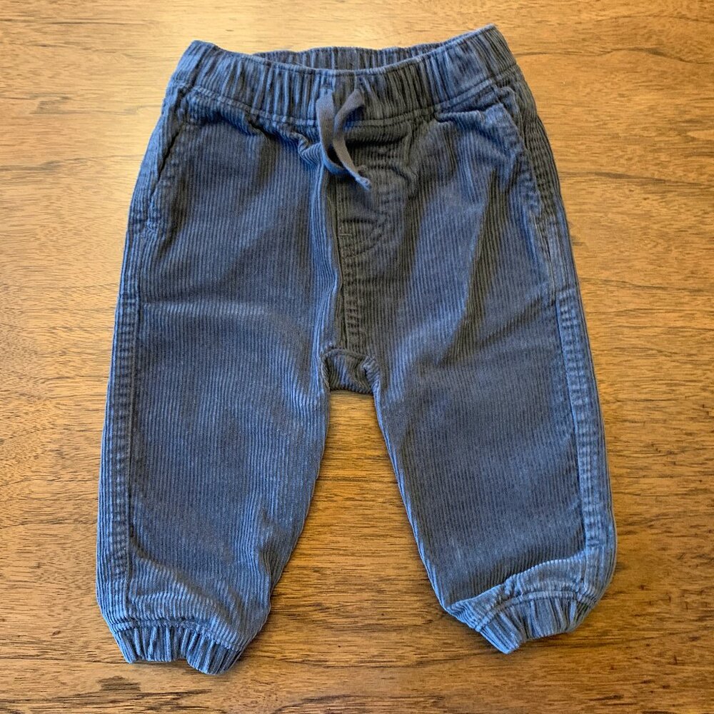 Tea Collection Gray 100% Cotton Corduroy Pants 6-9 Months EUC